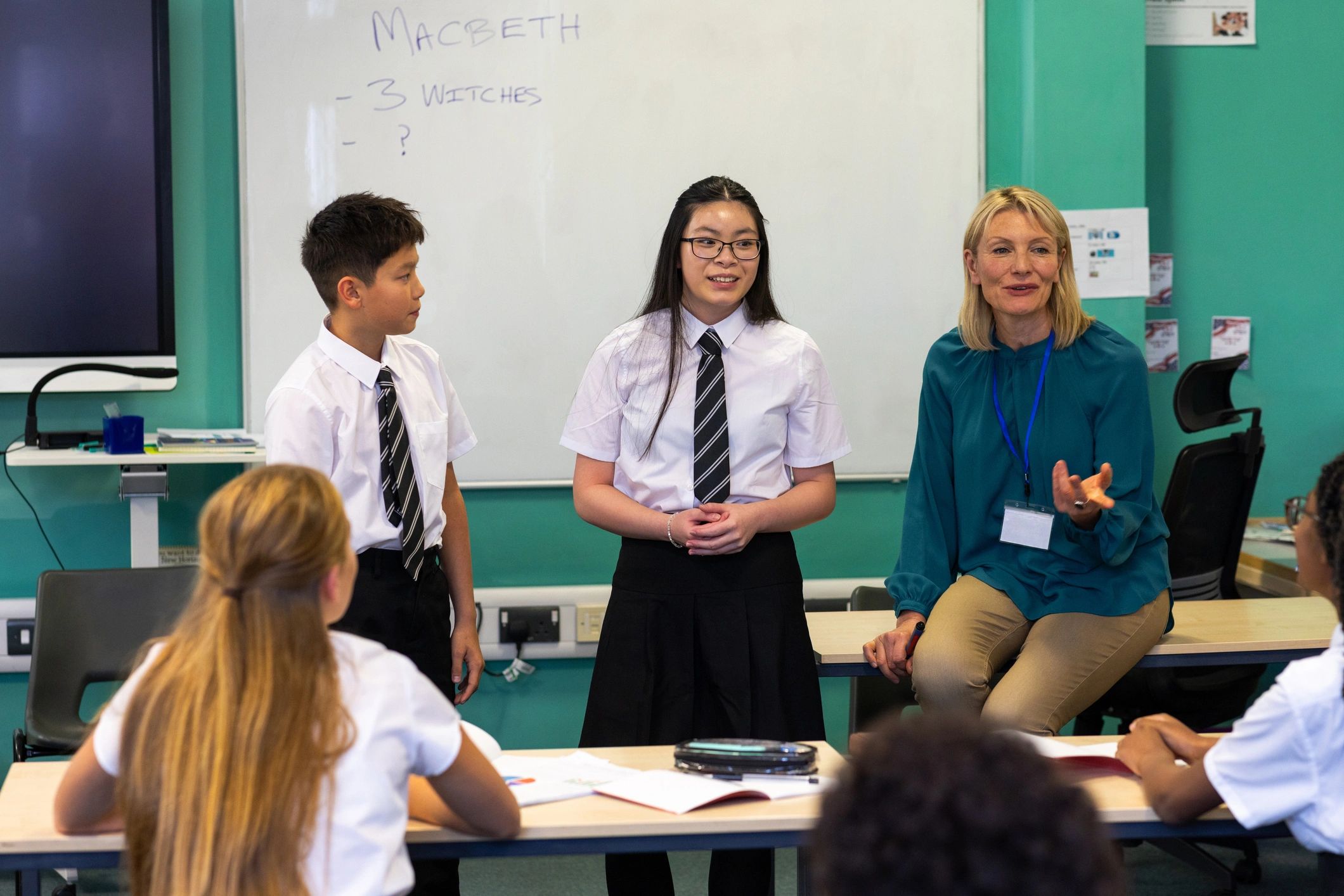 Small group learning in a classroom